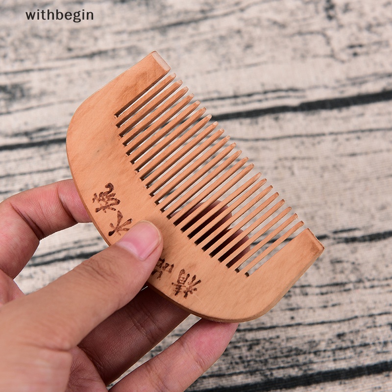 Lược Gỗ Chải Râu Mát Xa Da Đầu Tiện Dụng