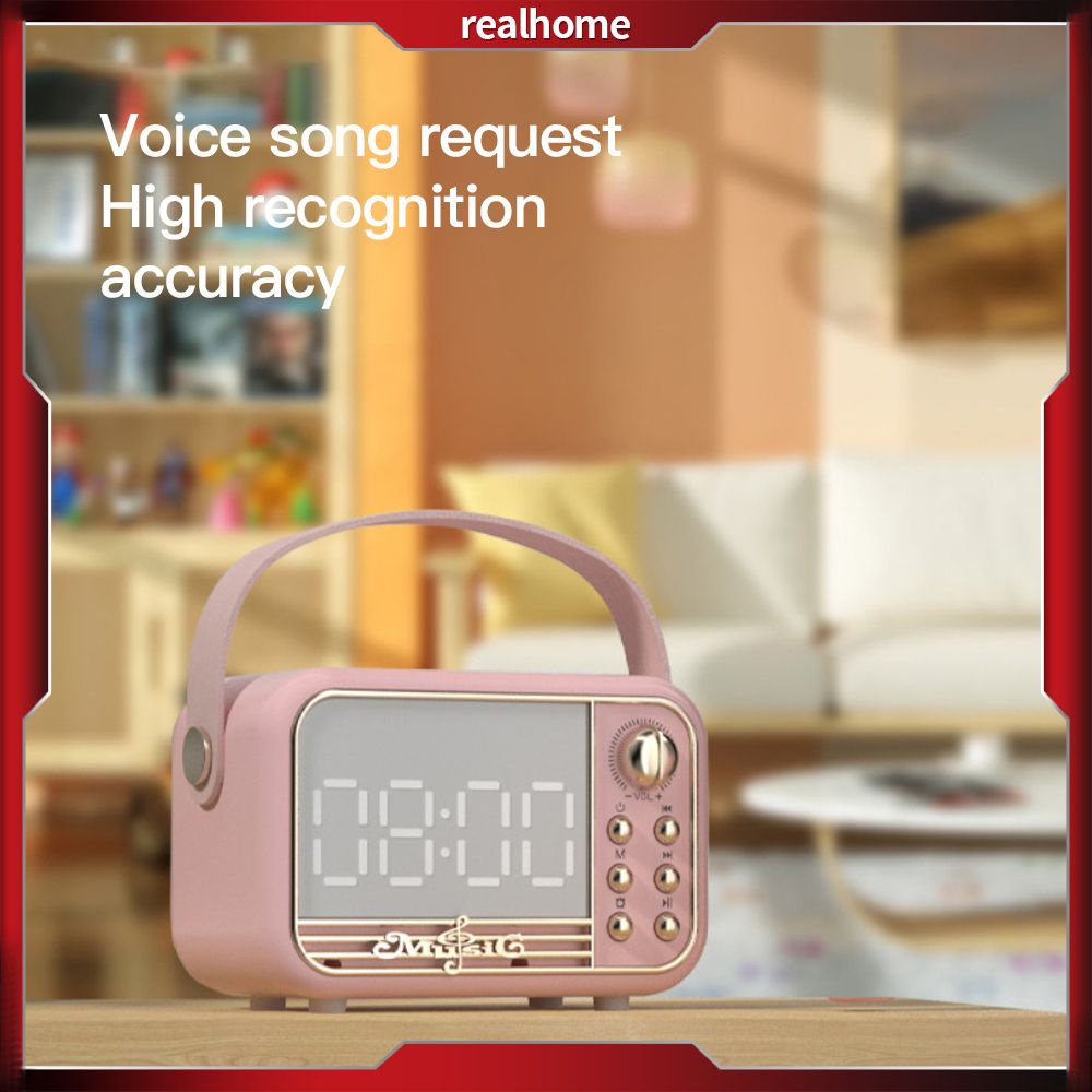 Đồng Hồ Mini 2023 Loa Bluetooth Loa Khuếch Đại Mini Tws Loa Siêu Trầm Gia Đình Không Dây Hiển Thị Sáng Tạo Mới Đồng Hồ Kỹ Thuật Số Nhỏ Cổ Điển Âm Thanh Usb Để Bàn Realhome