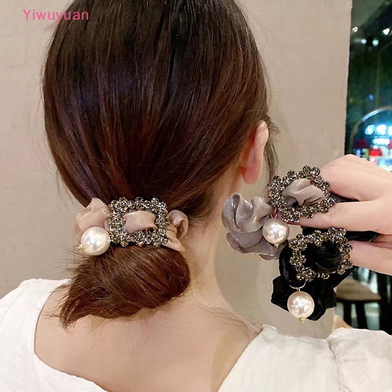 Dây Buộc Tóc Co Giãn Đính Quả Cầu Lông Phong Cách Retro Mới