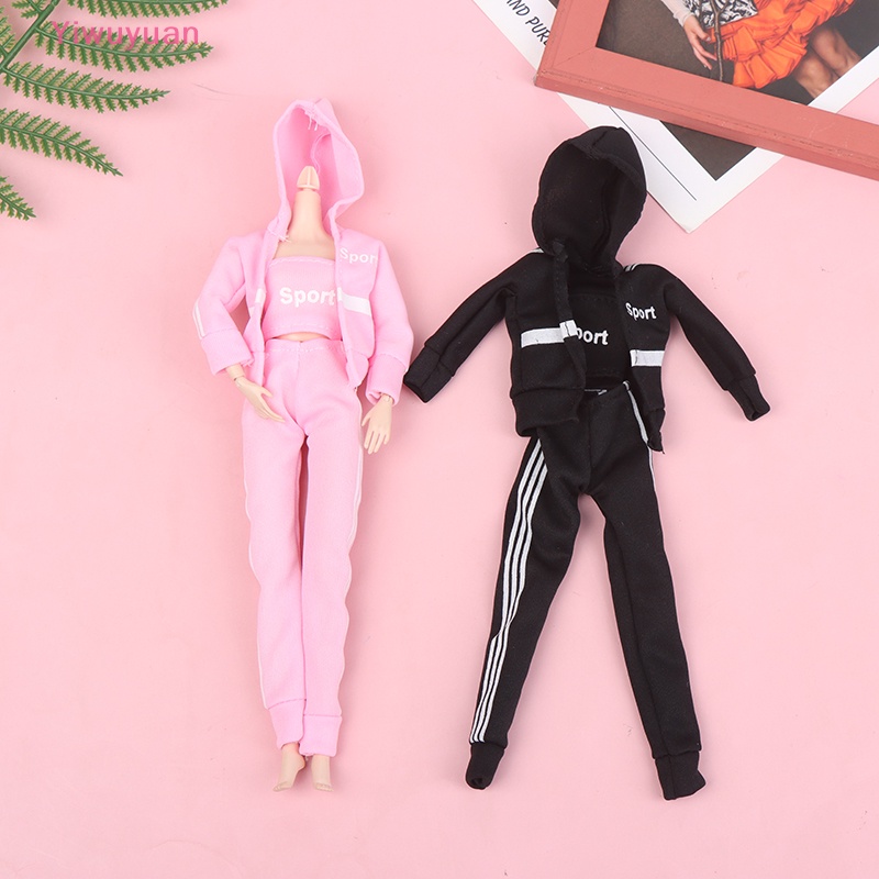 Bộ Trang Phục Thể Thao 3 Món Thời Trang Cho Búp Bê 1 / 6 30cm Mới