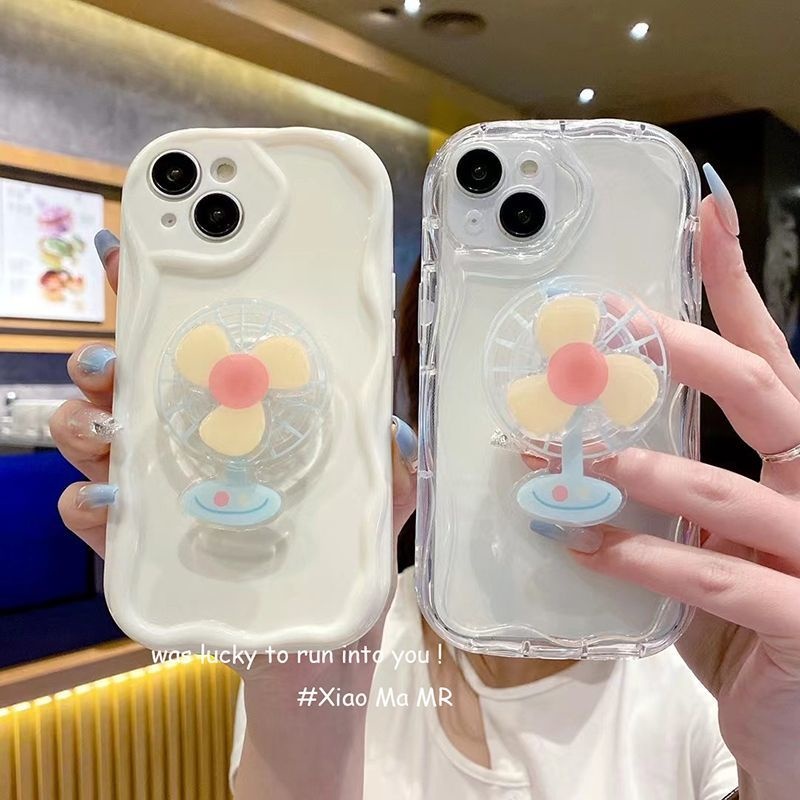 Ốp Điện Thoại Có Giá Đỡ Hình Quạt Xoay Dễ Thương Cho IPhone 12 13 14 11 Pro Max X Xs Max Xr fdcdf