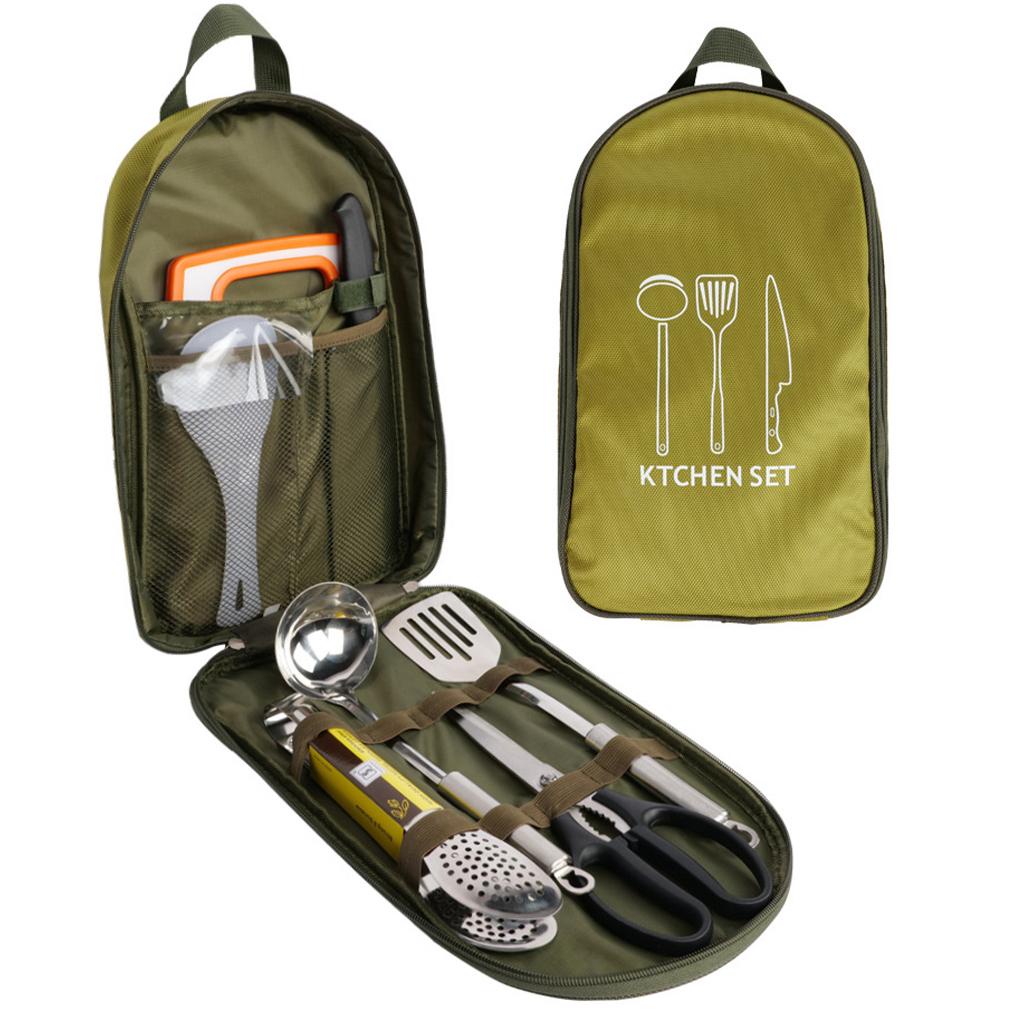 Set 8 Túi Đựng Dụng Cụ Nấu Ăn Sức Chứa Lớn Sắp Xếp Gọn Gàng Cho Hoạt Động Ngoài Trời