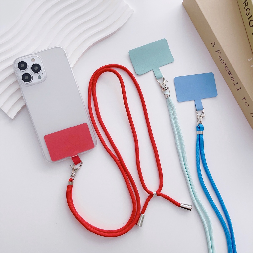 Dây Nylon Dài Có Ngăn Đựng Thẻ ID + Móc Chìa Khóa Cho iphone / airpods Ốp