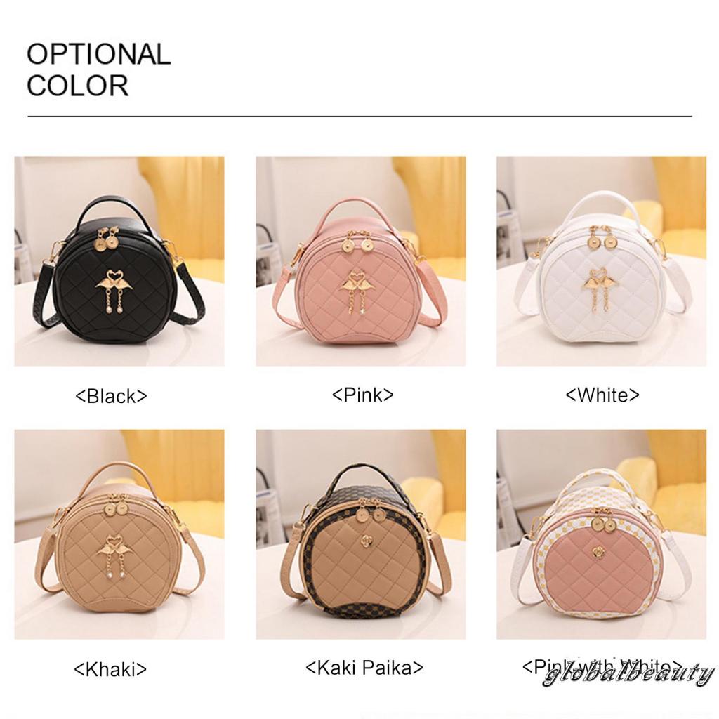 Túi Đeo Chéo Da PU Họa Tiết Kẻ Sọc Sức Chứa Lớn Có Khóa Kéo Dành Cho Nữ