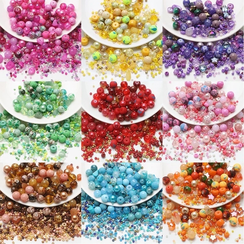 Hạt Pha Lê Tròn Nhiều Kích Cỡ Nhiều Kích Cỡ Màu Sắc Dùng Làm Vòng Tay / Vòng cổ DIY