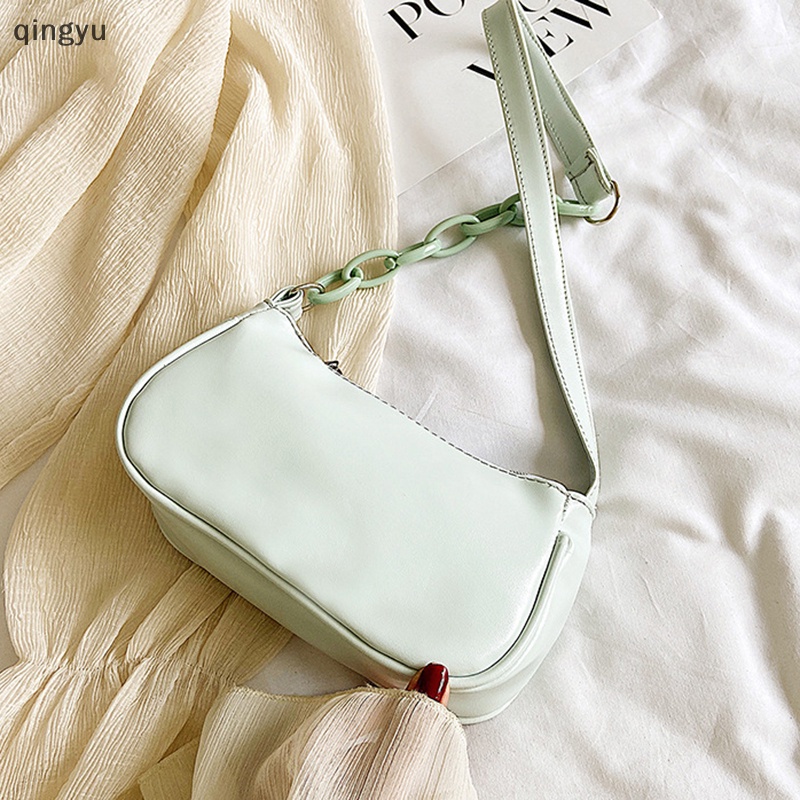 Qingyu Túi Xách Tote Đeo Vai Họa Tiết Cổ Điển Thanh Lịch Thời Trang Cho Nữ