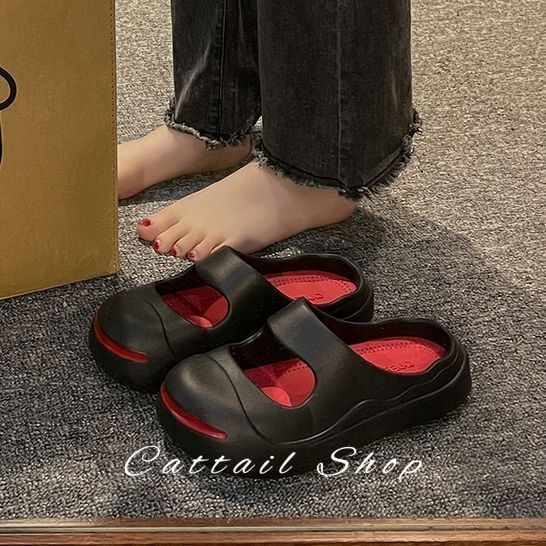 DISHULAN dép cross dép sandal nữ dép bánh mì nữ Chống Trượt Đẹp Korean Style Thanh lịch Comfortable B21H0FV