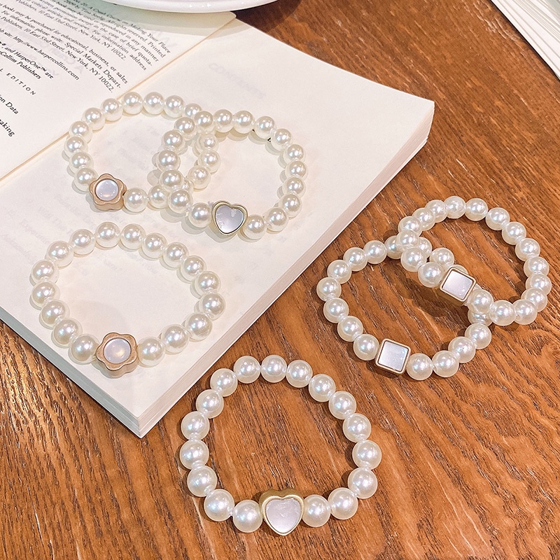 Dây Buộc Tóc Cao Su Đính Ngọc Trai Nhân Tạo Phong Cách Hàn Quốc