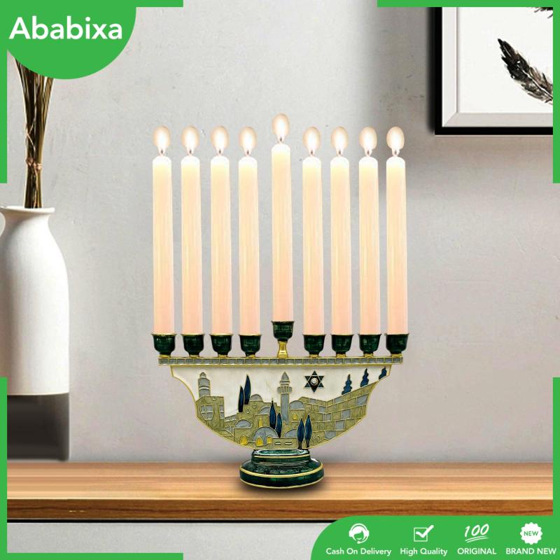 [Ababixa] Giá Đỡ Đèn Cầy Menorah 9 Nhánh Trang Trí Nhà Cửa Phòng Ăn Tối / Nông Trại
