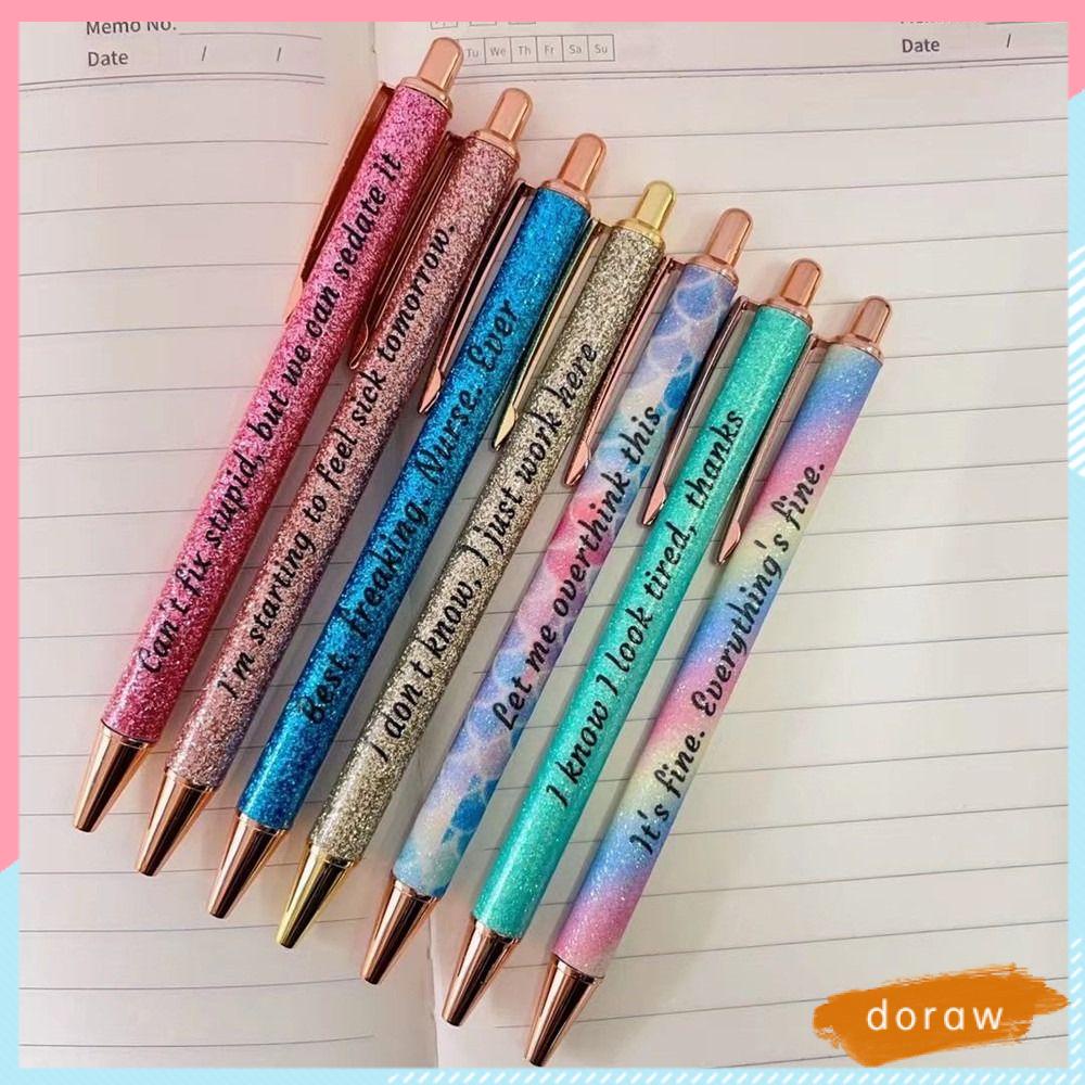 Set 7 Bút Mực Đen Kiểu Dáng Ngộ Nghĩnh