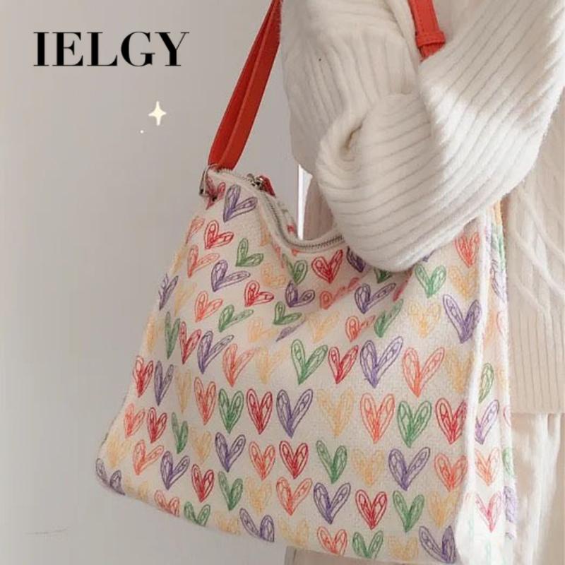 Túi tote Vải canvas Cỡ Lớn Màu Sắc Ngọt Ngào Thời Trang Cho Nữ