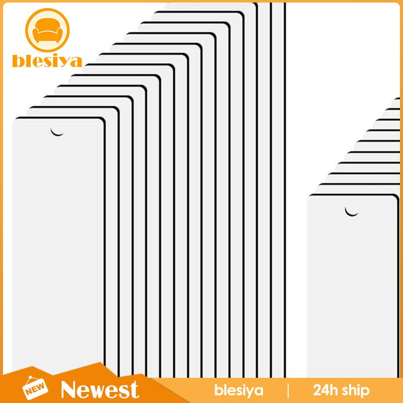 [Blesiya] Thẻ Đánh Dấu Trang Sách Màu Trắng Kèm Tua Rua DIY Làm Quà Tặng