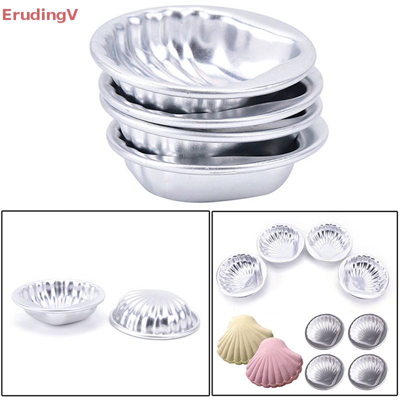 Bộ 5 Khuôn Làm Bánh Handmade Bằng Hợp Kim Nhôm Hình Vỏ Sò