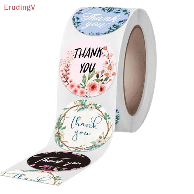 Cuộn 500 Nhãn Dán Thank You 1 Inch Dùng Trang Trí Gói Quà
