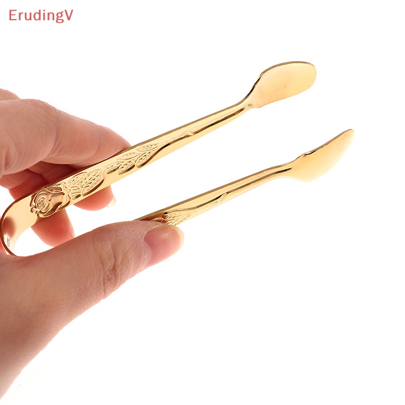 Kẹp Gắp Đường Viên Bằng Thép Không Gỉ Có Tay Cầm Hình Hoa Hồng