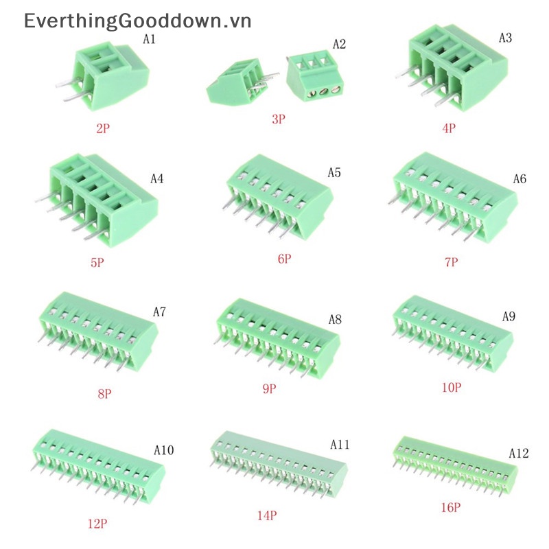1 Khối Thiết Bị Đầu Cuối 2P-16P KF128 2.54mm PCB
