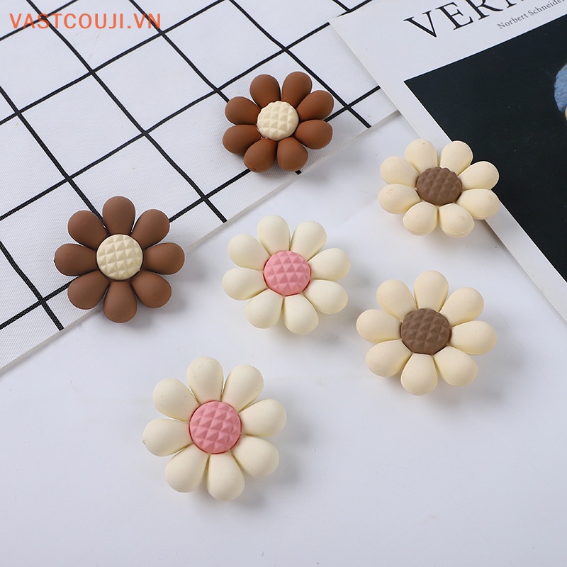Set 10 Kẹp Tóc Hình Hoa Hướng Dương Màu Sáng Chất Lượng Cao DIY