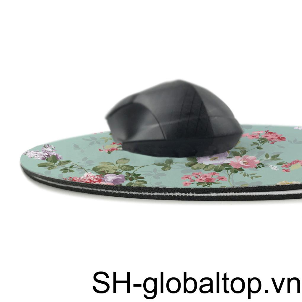 Miếng Lót Chuột Máy Tính Hình Tròn Bằng Cao Su Chống Mỏi Thời Trang