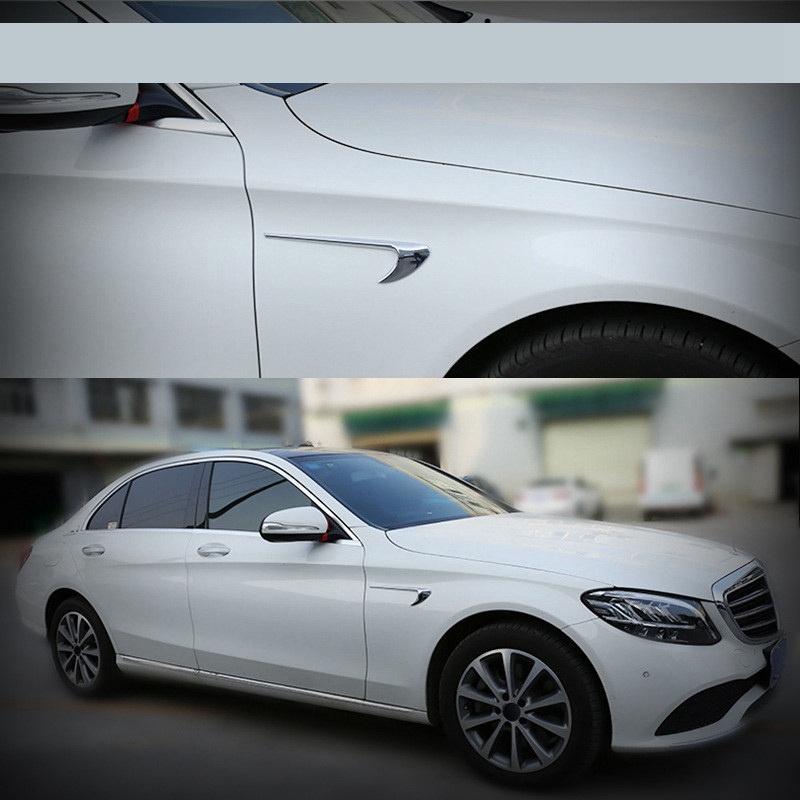 FENDER Bộ 2 Miếng Dán Trang Trí Tấm Chắn Bùn Cho Mercedes Benz E Class W213 C-Class W205 Refit E63S AMG