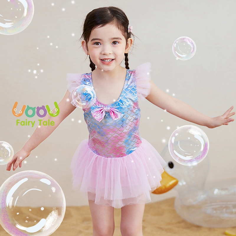 Bộ Đồ Bơi Nàng Tiên Cá Dễ Thương Cho Bé Gái