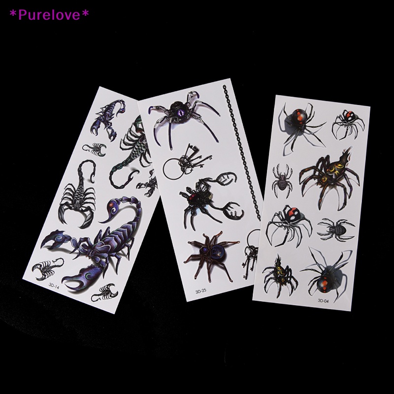 Hình Xăm Dán Họa Tiết Côn Trùng 3d Cỡ Lớn Dùng Một Lần Mới