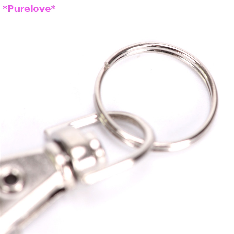 Set 10 Móc Khóa Màu Bạc Đa Năng Tiện Dụng Mới