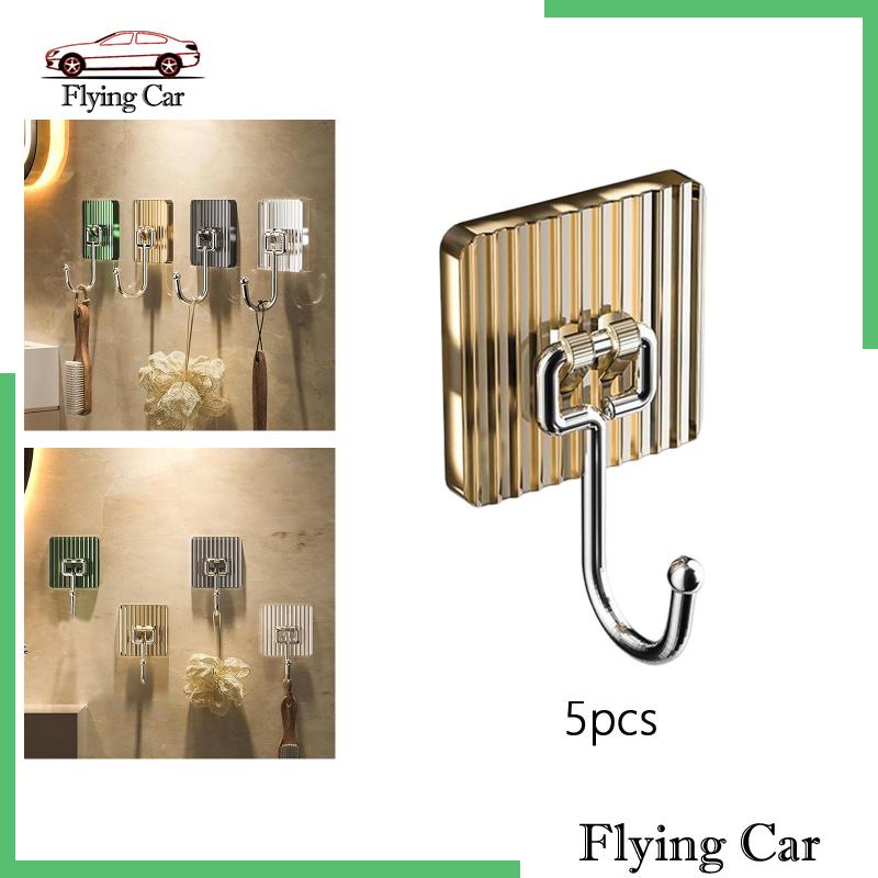 Set 2 5 Móc Treo Đồ Gắn Tường Bằng Acrylic Đa Ứng Dụng Cho Nhà Bếp Nhà Tắm