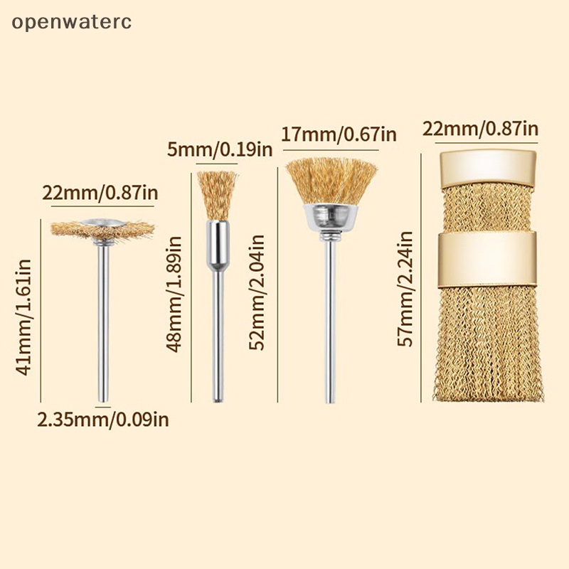 1 Bàn Chải Dây Đồng 3 / 32 &quot;Vệ Sinh Mũi Khoan