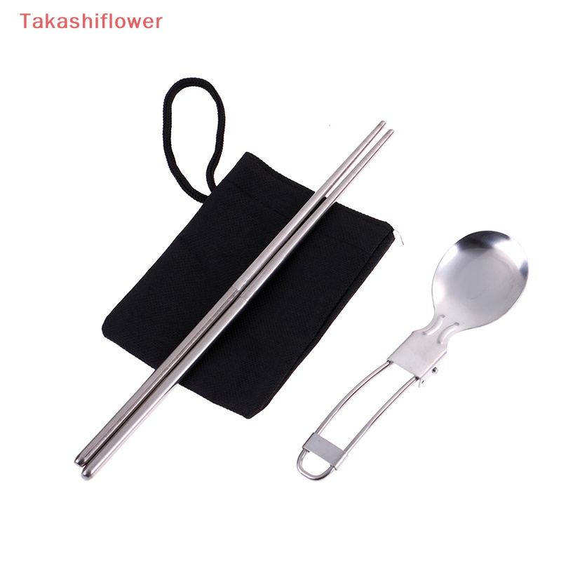 1 Bộ Muỗng Nĩa Du Lịch Gấp Gọn Tiện Lợi