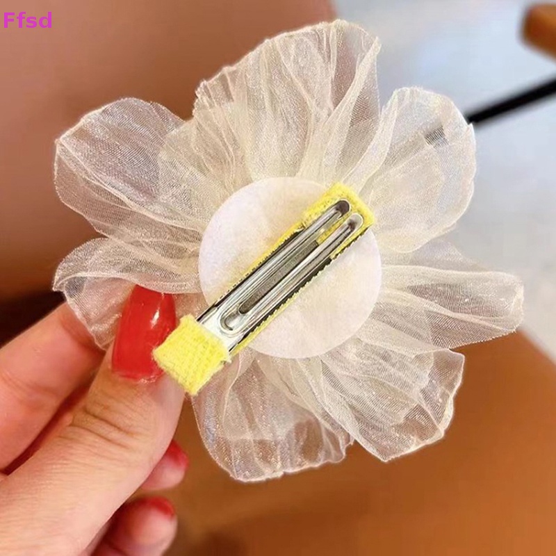 {Ffsd} Kẹp Tóc Mỏ Vịt Đính Hoa Lưới Ngọt Ngào Và Ngọt Ngào Phong Cách Công Chúa Cho Bé Gái * Bán Chạy