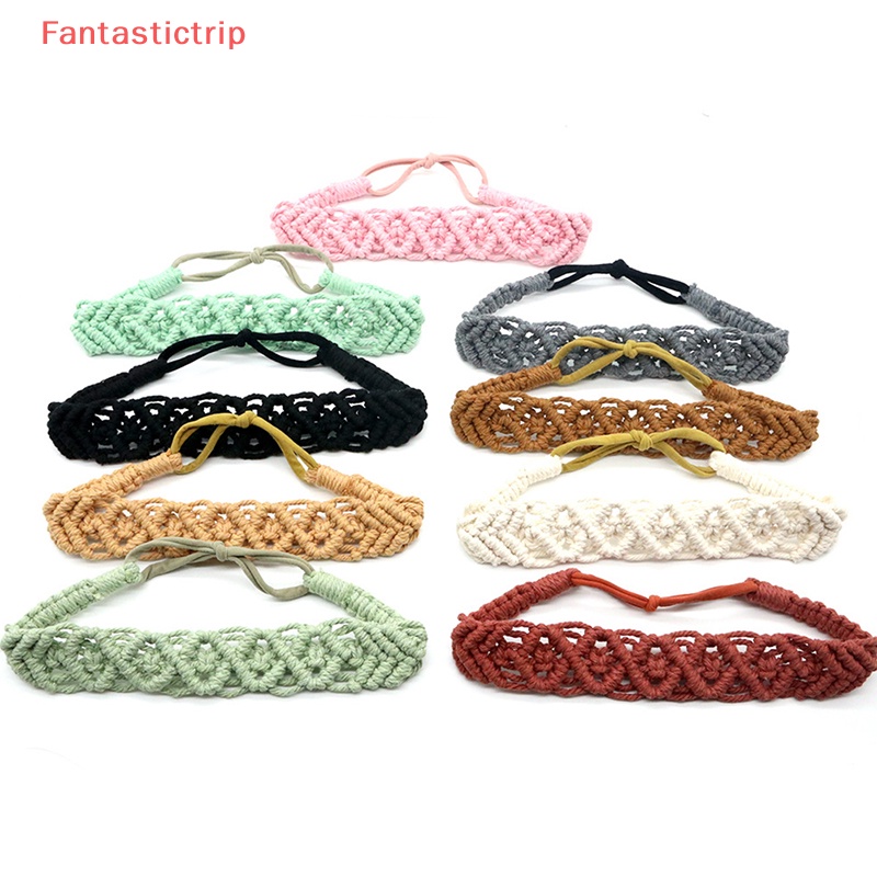 Băng Đô Vải Cotton Bện Co Giãn Phong Cách Boho Cổ Điển Cho Nữ