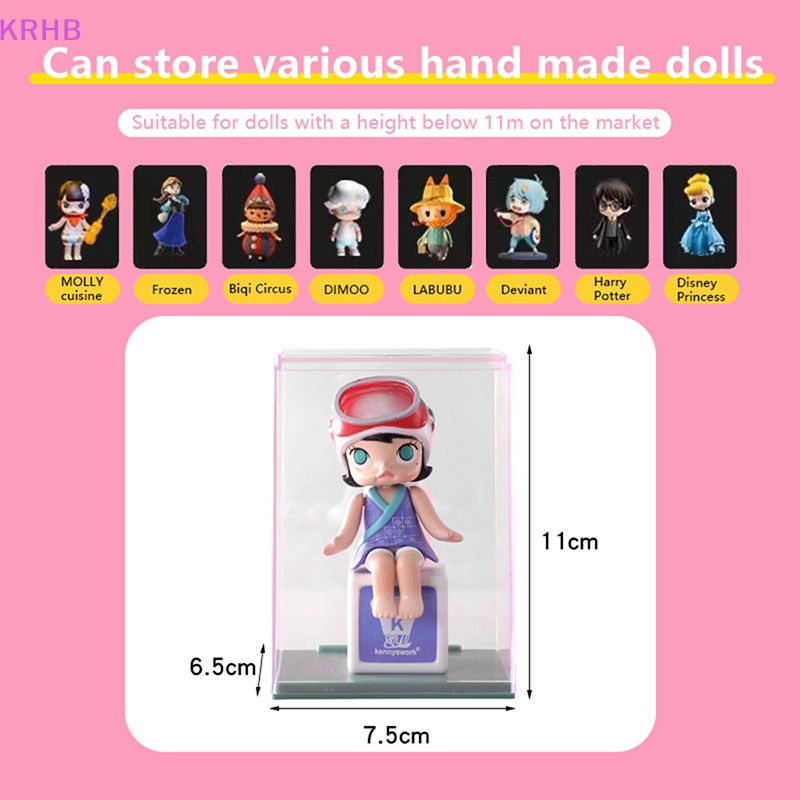 1 Hộp Trưng Bày Mô Hình Búp Bê Chống Bụi Trong Suốt Mới