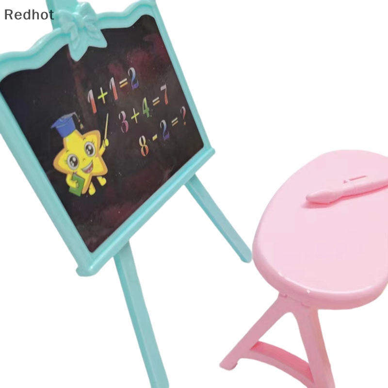 Bộ 4 Bút Chì Bảng Đen Viết Phấn Kích Thước 16cm Trang Trí Nhà Búp Bê