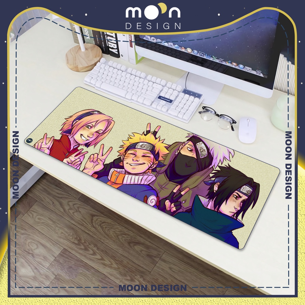 Miếng Lót Chuột Gaming in hình Anime Naruto Team Pad Decor bàn làm việc size Tròn 25/35/21x26/25x31