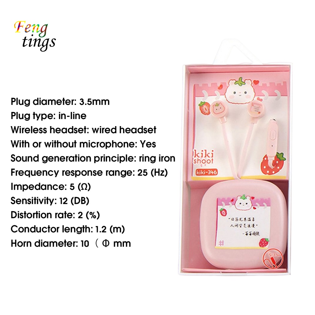 Tai Nghe Nhét Tai Có Dây 3.5mm Âm Thanh Siêu Trầm Thiết Kế Dễ Thương