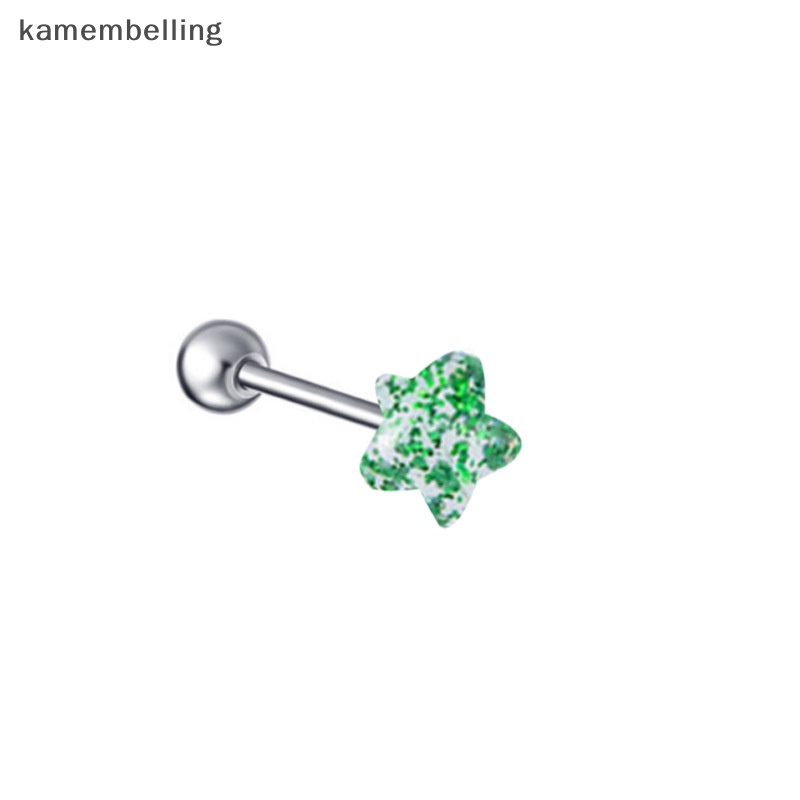 Kamembelling 1 Khuyên Xỏ Cơ Thể Bằng Kim Loại Hình Quả Bóng Goth Thời Trang