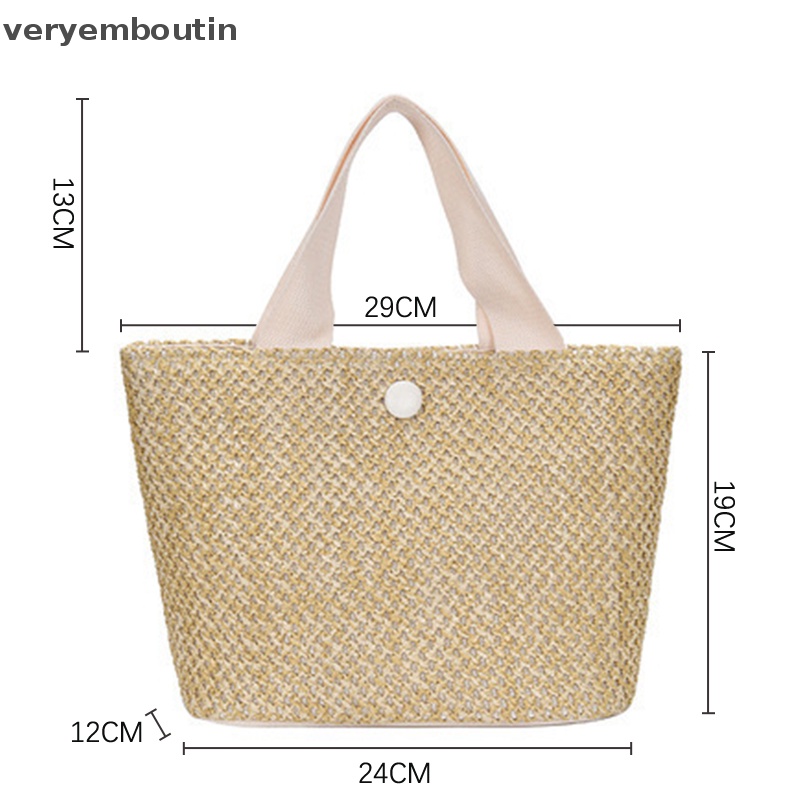 Túi Xách Đan Cói Đeo Vai Sức Chứa Lớn Thời Trang Mùa Hè