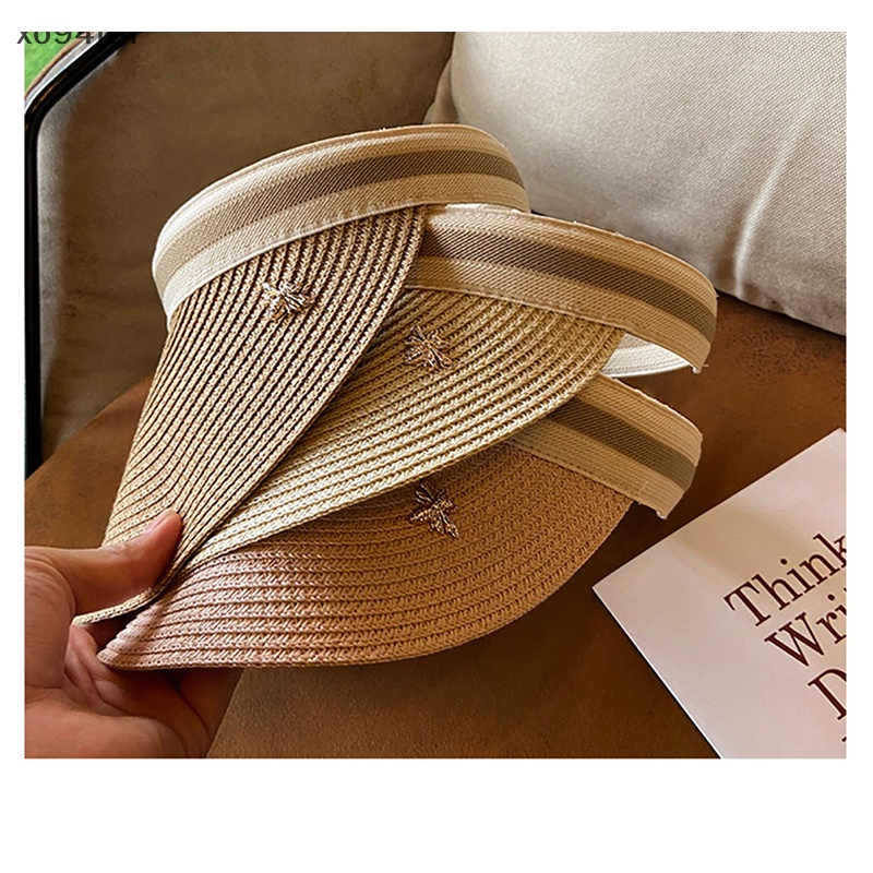 Mũ Cói Che Nắng / Che Nắng / Đi Biển Hở Chóp Gấp Gọn Được Hợp Thời Trang Cho Nữ