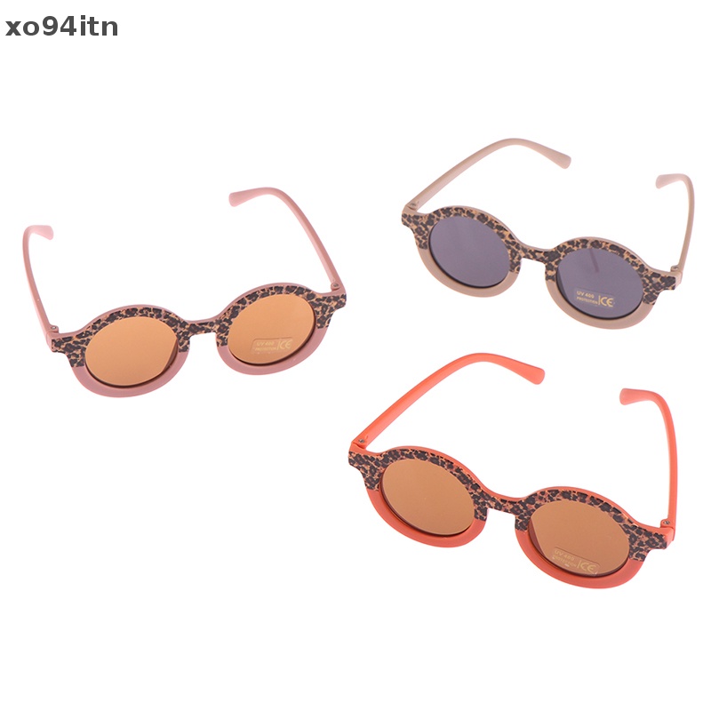 Kính Mát Tròng Đôi In Họa Tiết Da Báo Kiểu Vintage Dễ Thương Cho Bé