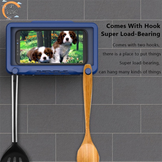 Giá Đỡ Điện Thoại Gắn Tường Chống Thấm Nước Tiện Dụng Cho Phòng Tắm / Nhà Bếp