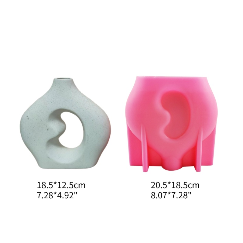 Khuôn Silicone Làm Chậu Hoa Khô Hình Tròn