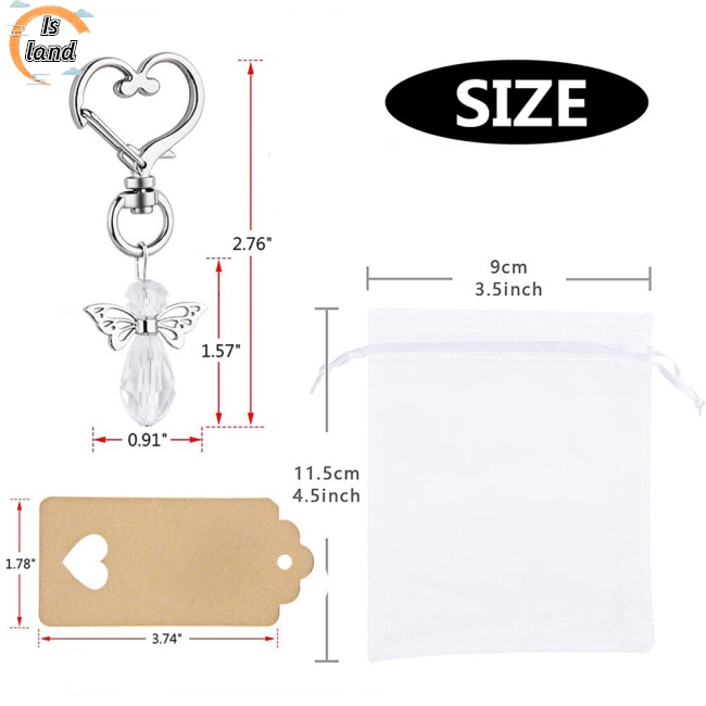 Set 30 Móc Khóa Cánh Thiên Thần Bằng Kim Loại Trang Trí Túi Xách / Quà Sinh Nhật / Đám Cưới