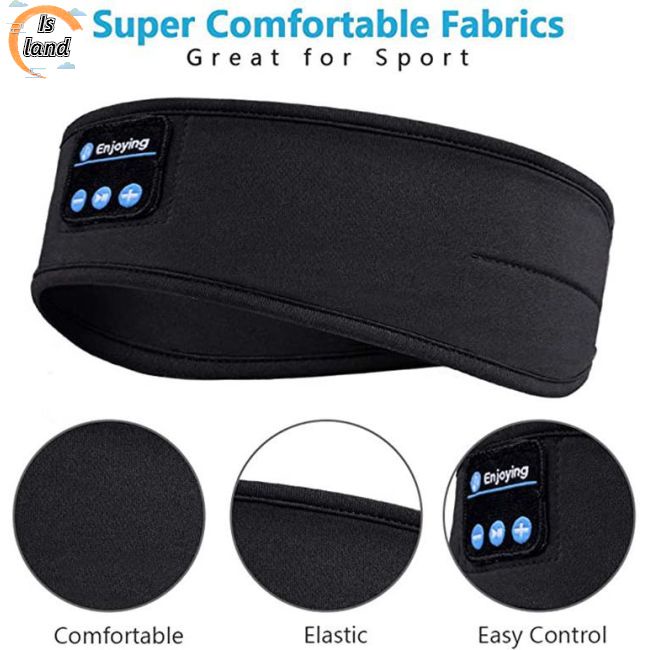 [IS] Băng Đô Tích Hợp Tai Nghe Bluetooth Không Dây Siêu Mềm Dùng Khi Chơi Thể Thao