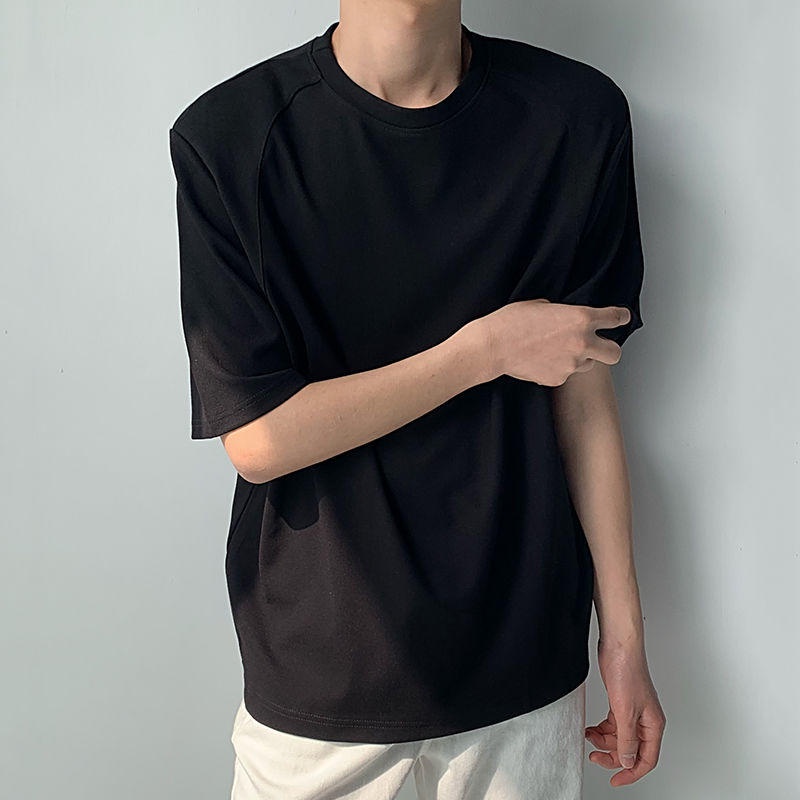 Áo Thun Tay Ngắn Dáng Rộng Màu Trơn Phong Cách Hàn Quốc Thời Trang Cho Nam Và Nữ510
