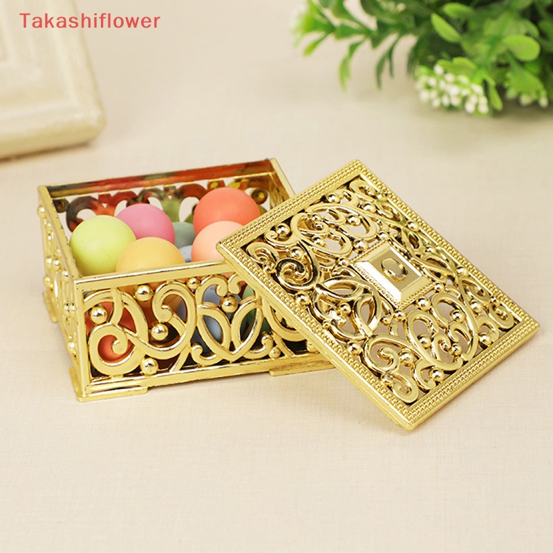 Hộp Đựng Trang Sức Bằng Nhựa Mạ Vàng Phong Cách Retro