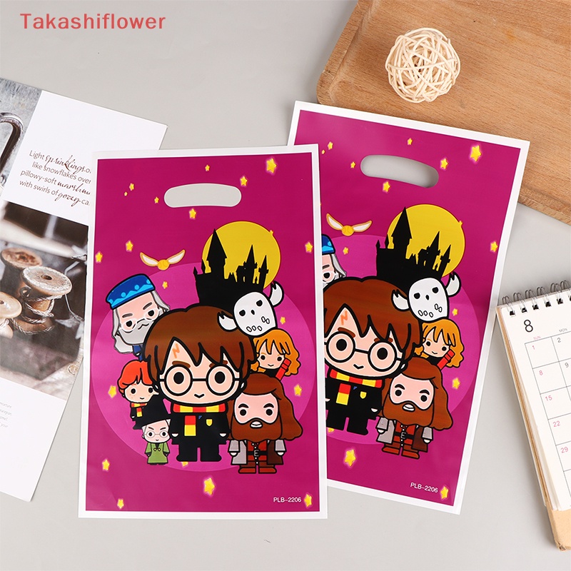 Set 10 Túi Đựng Quà Họa Tiết Hoạt Hình Harry Potter Độc Đáo