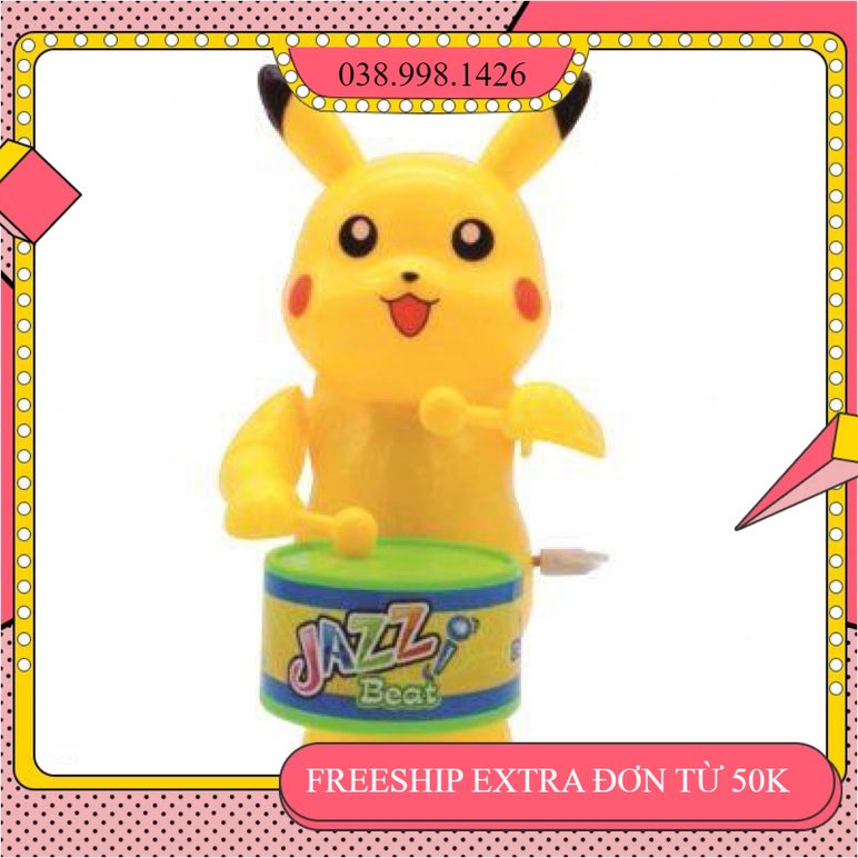 Đồ Chơi Pikachu Đánh Trống Vặn Cót _GB
