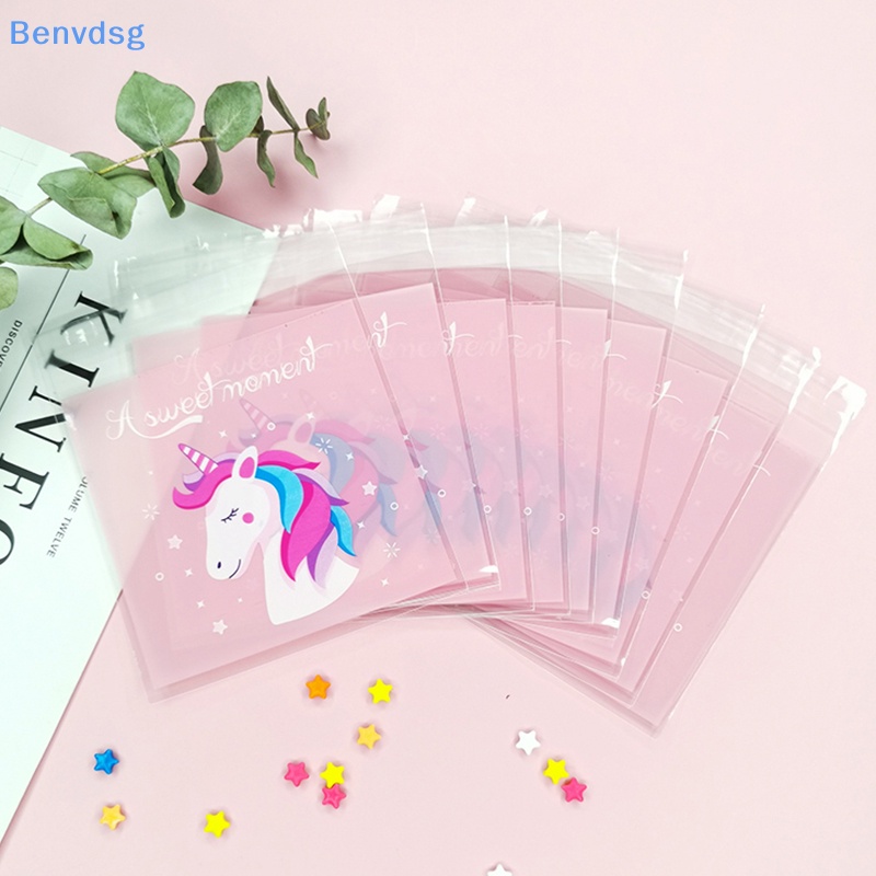 Bộ 100 Túi Đựng Bánh Kẹo In Hình Kỳ Lân Hoạt Hình Dễ Thương