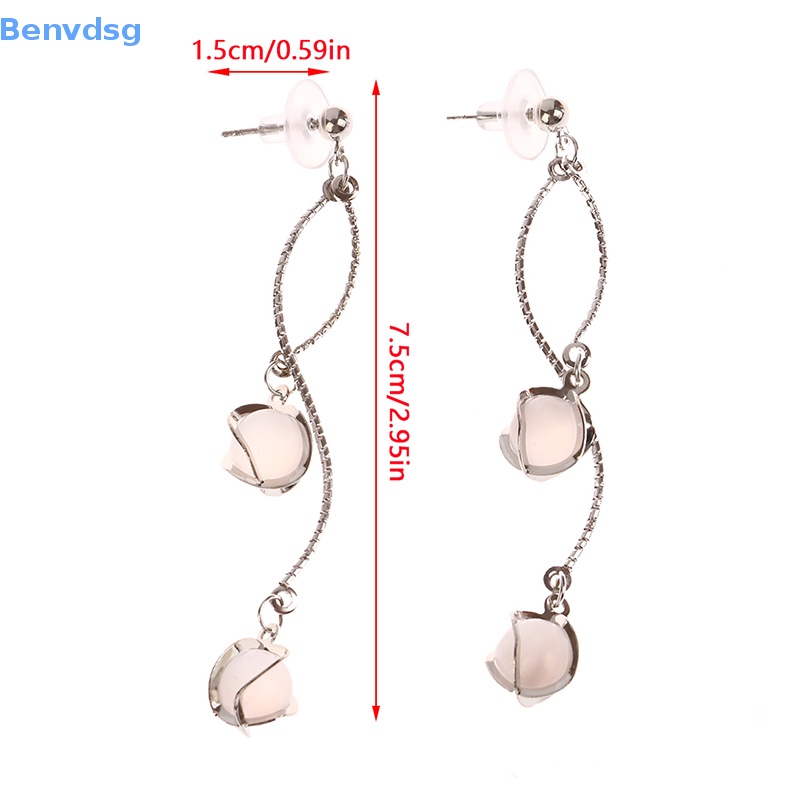 Benvdsg > Khuyên Tai Dáng Dài Đính Đá Quý Nhân Tạo Hình Tròn Cắt Tròn Trang Trí Đám Cưới Cho Cô Dâu