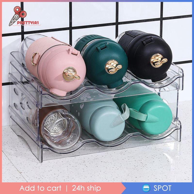 [Prettyia1] Giá Đựng Đồ 6 Ngăn Trong Suốt Sắp Xếp Gọn Gàng